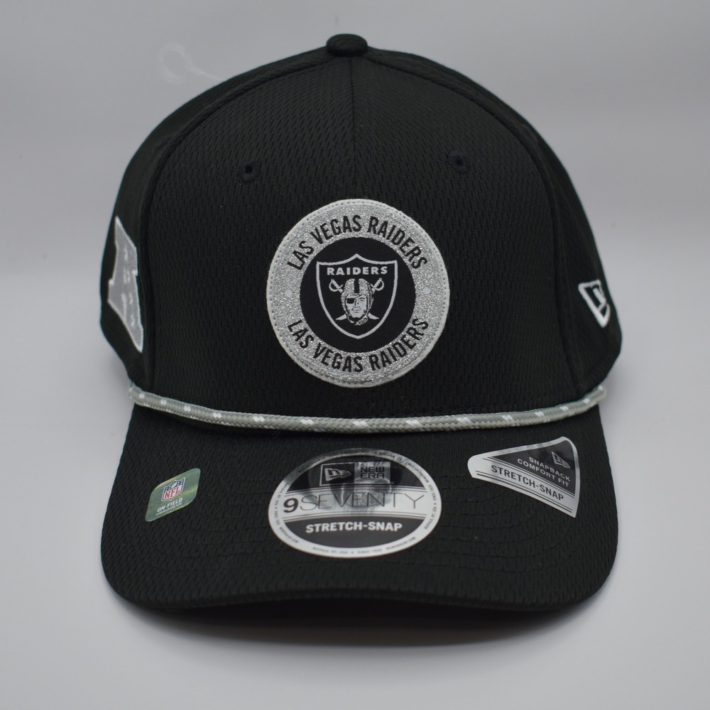 New Era Las Vegas Raiders 9SEVENTY Stretch-Snap NFL 2024 Sideline Hat Cap NWT